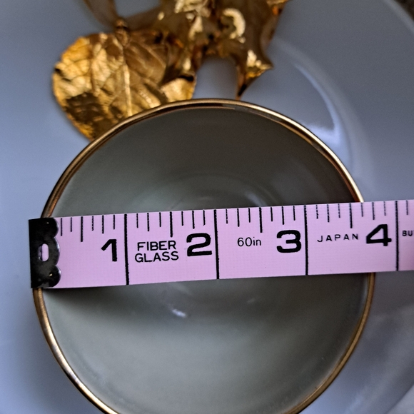 Pauline Pelletier gold-rimmed  green ceramic bowl - Picture 4 of 6